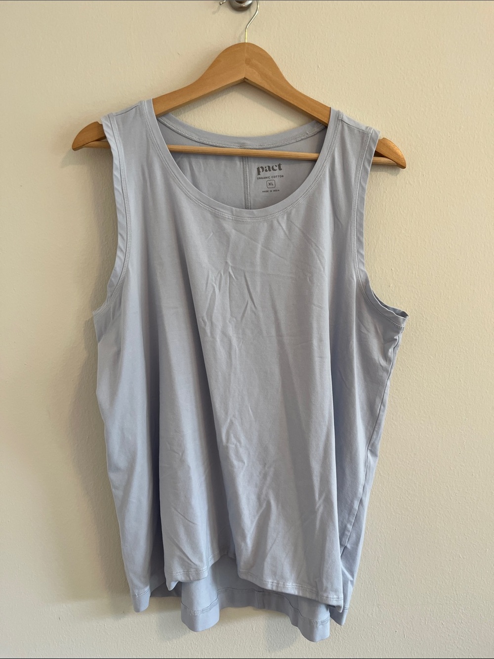Pact Women's Light Blue Scoop Neck Tank